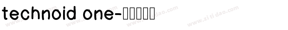 technoid one字体转换